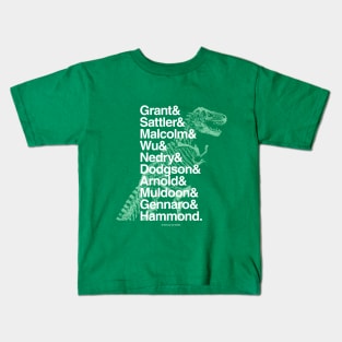 Jurassic Park Character Names Kids T-Shirt